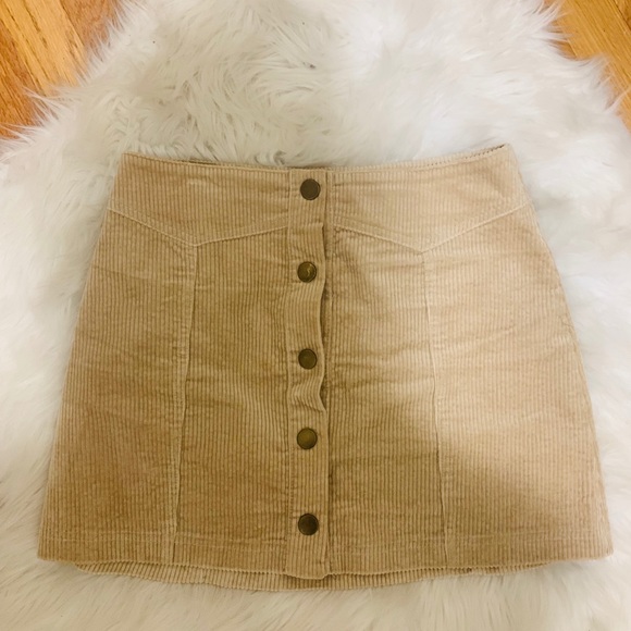 Cordoroy beige/tan skirt - Picture 2 of 5
